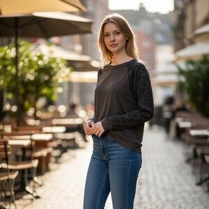 lululemon athletica Brown Long Sleeve Tee